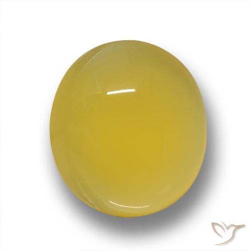 3.58ct Natural Mel amarelo Ágata, oval, Translúcido
