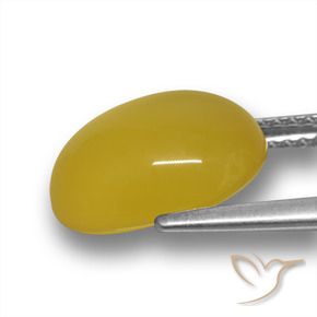 Ágata Mel amarelo Natural 4.50ct, oval, Translúcido
