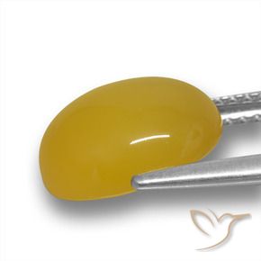 Ágata Amarelo escuro Natural 3.62ct, oval, Translúcido