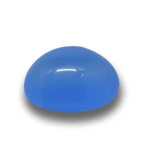 Ágata azul natural 13,20ct, corte oval, translúcido