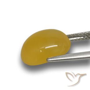 Ágata Amarelo escuro Natural 4.96ct, oval, Translúcido