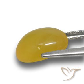 Ágata Amarelo escuro Natural 3.64ct, oval, Translúcido