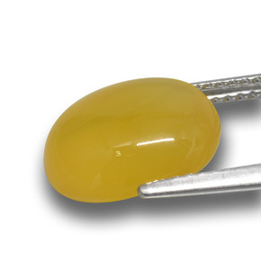 Ágata Dourado-Laranja Natural 4.85ct, Corte Oval, Translúcido