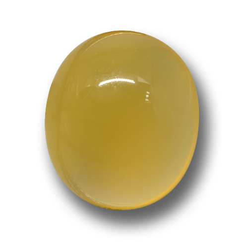 Ágata Mel amarelo Natural 8.00ct, Corte Oval, Translúcido