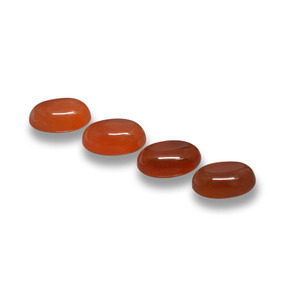 Pedras preciosas de ágata vermelho médio natural de 2,29 ct, corte oval, translúcido