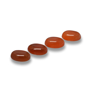 Pedras preciosas de ágata vermelho médio natural de 2,29 ct, corte oval, translúcido