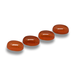 Pedras preciosas de ágata vermelho natural de 2,59 ct, corte oval, translúcido