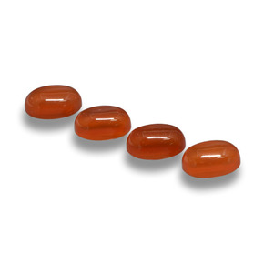 Pedras preciosas de ágata vermelho natural de 2,59 ct, corte oval, translúcido