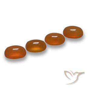 Pedras preciosas de Ágata laranja avermelhado natural de 2.46 ct, oval, Translúcido