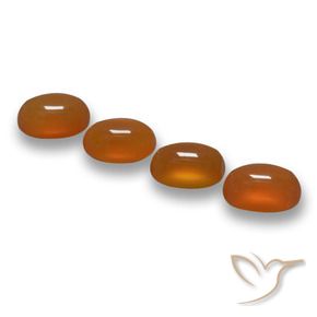 Pedras preciosas de Ágata laranja avermelhado natural de 2.46 ct, oval, Translúcido