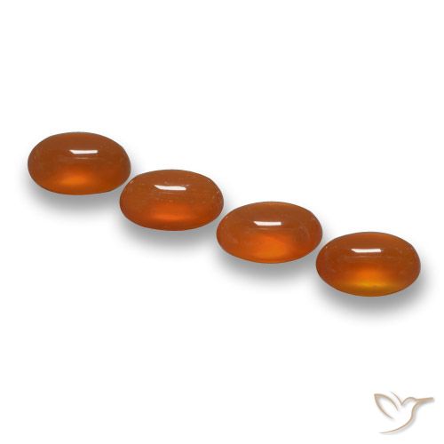 Pedras preciosas de Ágata Laranja Profundo natural de 2.30 ct, oval, Translúcido