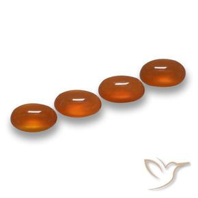 Pedras preciosas de Ágata Laranja Profundo natural de 2.30 ct, oval, Translúcido