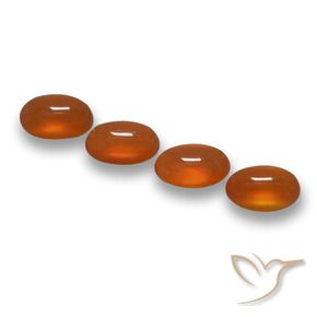 Pedras preciosas de Ágata Laranja Profundo natural de 2.30 ct, oval, Translúcido