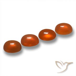 Pedras preciosas de Ágata Laranja Médio natural de 1.66 ct, oval, Translúcido