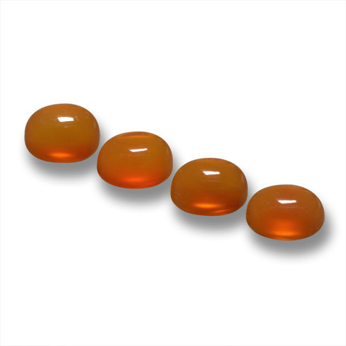 Pedras preciosas de Ágata laranja avermelhado natural de 2.15 ct, Corte Oval, Translúcido