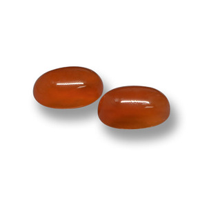 Pedras preciosas de ágata vermelho natural de 1,17 ct, corte oval, translúcido
