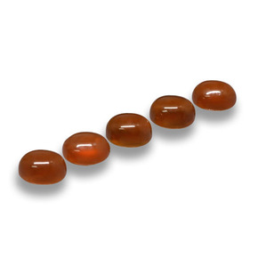 Pedras preciosas de ágata vermelho natural de 2,43 ct, corte oval, translúcido