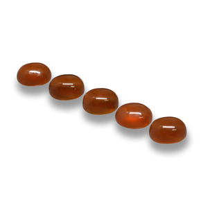Pedras preciosas de ágata vermelho natural de 2,43 ct, corte oval, translúcido