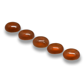 Pedras preciosas de ágata vermelho natural de 2,07 ct, corte oval, translúcido