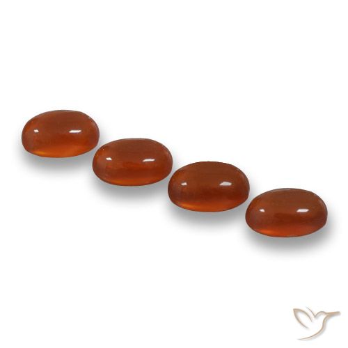 Pedras preciosas de ágata vermelho natural de 2,49 ct, corte oval, translúcido
