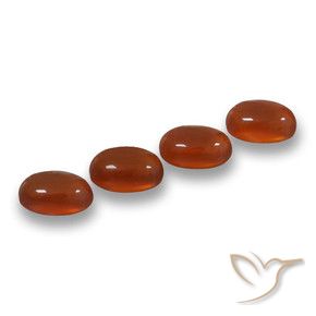 Pedras preciosas de ágata vermelho natural de 2,49 ct, corte oval, translúcido