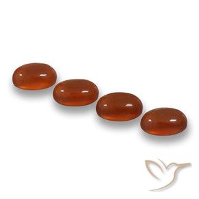 Pedras preciosas de ágata vermelho natural de 2,49 ct, corte oval, translúcido
