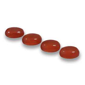 Pedras preciosas de ágata vermelho natural de 2,50 ct, corte oval, translúcido