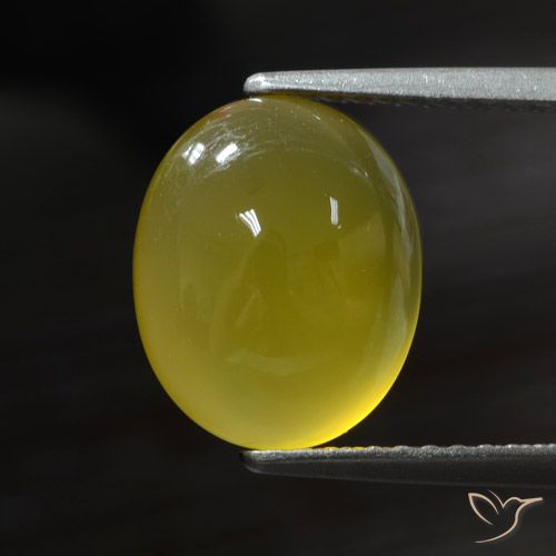 Ágata Amarelo escuro Natural 2.95ct, oval, Translúcido