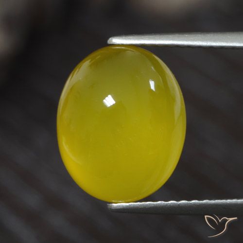 4.55ct Natural Amarelo claro médio Ágata, oval, Translúcido