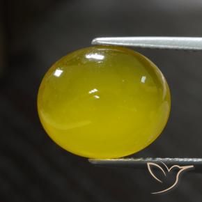 Ágata Amarelo claro mel Natural 4.81ct, oval, Translúcido