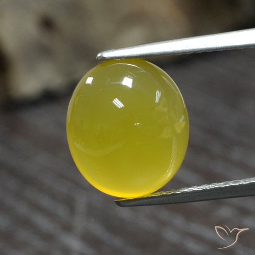 Ágata Abelha Amarela Natural 4.39ct, oval, Translúcido