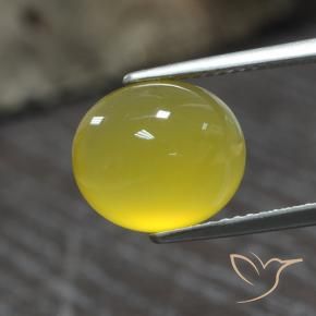 Ágata Abelha Amarela Natural 4.39ct, oval, Translúcido