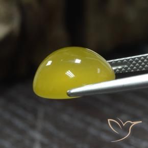 Ágata Amarelo claro mel Natural 5.73ct, oval, Translúcido
