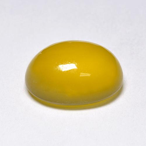 Ágata amarelo natural 4,47ct, corte oval, translúcido