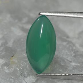 Ágata verde natural 1,77ct, marquise, translúcido