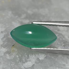 Ágata verde natural 1,77ct, marquise, translúcido