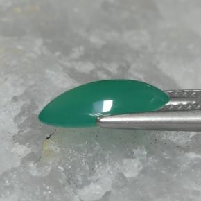 Ágata verde natural 1,77ct, marquise, translúcido