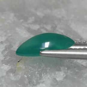 Ágata Verde médio Natural 1.52ct, Marquesa, Translúcido