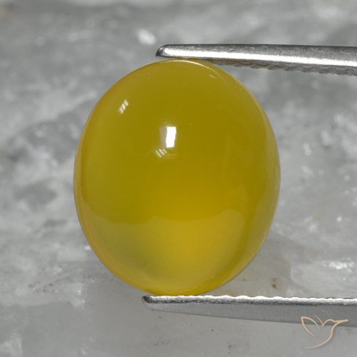 4.62ct Natural Mel amarelo Ágata, oval, Translúcido
