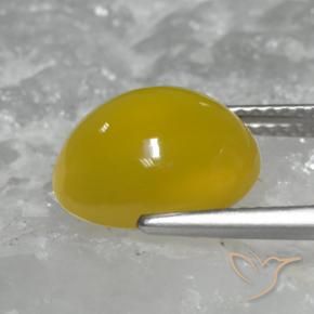 Ágata Mel amarelo Natural 4.62ct, oval, Translúcido
