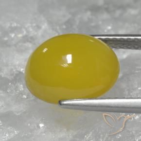 Ágata Mel amarelo Natural 4.34ct, oval, Translúcido