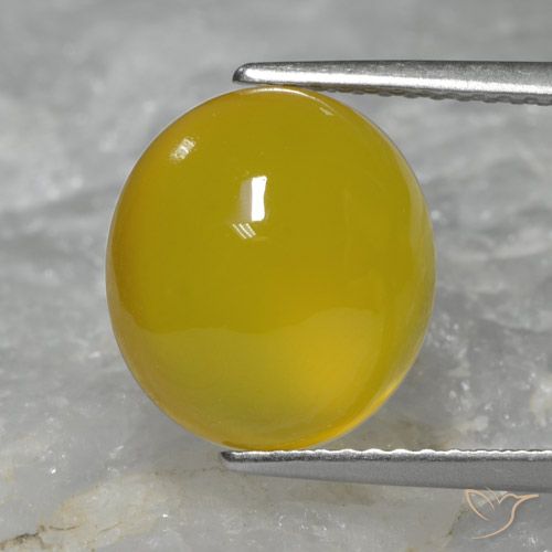 5.33ct Natural ouro amarelado Ágata, oval, Translúcido