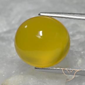 Ágata ouro amarelado Natural 5.33ct, oval, Translúcido