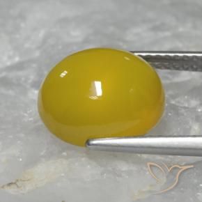 Ágata ouro amarelado Natural 5.33ct, oval, Translúcido