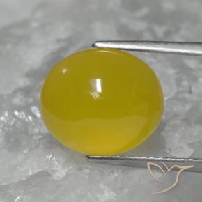 Ágata ouro amarelado Natural 5.56ct, oval, Translúcido