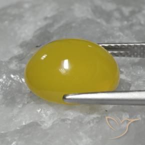 Ágata ouro amarelado Natural 5.56ct, oval, Translúcido