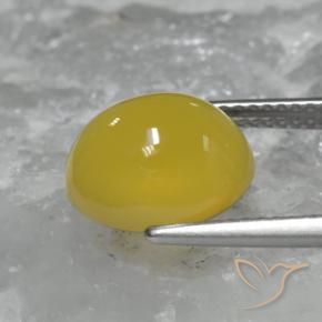 Ágata Mel amarelo Natural 4.84ct, oval, Translúcido