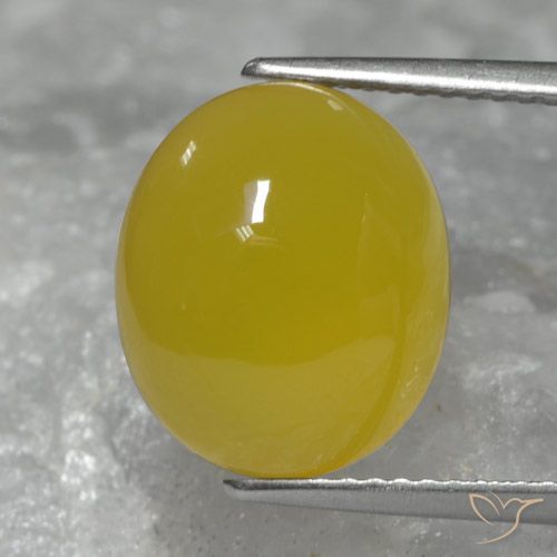 6.28ct Natural Mel amarelo Ágata, oval, Translúcido