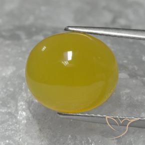 Ágata Mel amarelo Natural 6.28ct, oval, Translúcido