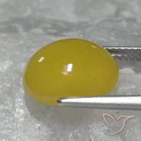 Ágata Mel amarelo Natural 6.28ct, oval, Translúcido